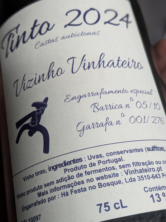 2024 Tinto : Barrel by barrel bottling for a unique experience.